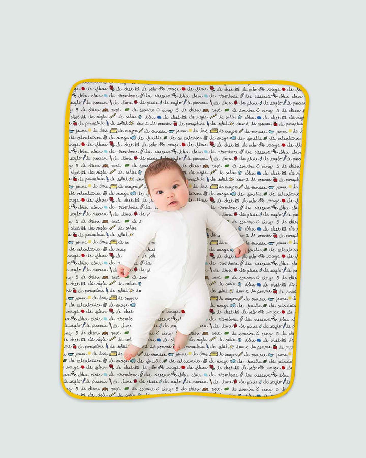 French Classroom Notes Bamboo Blanket