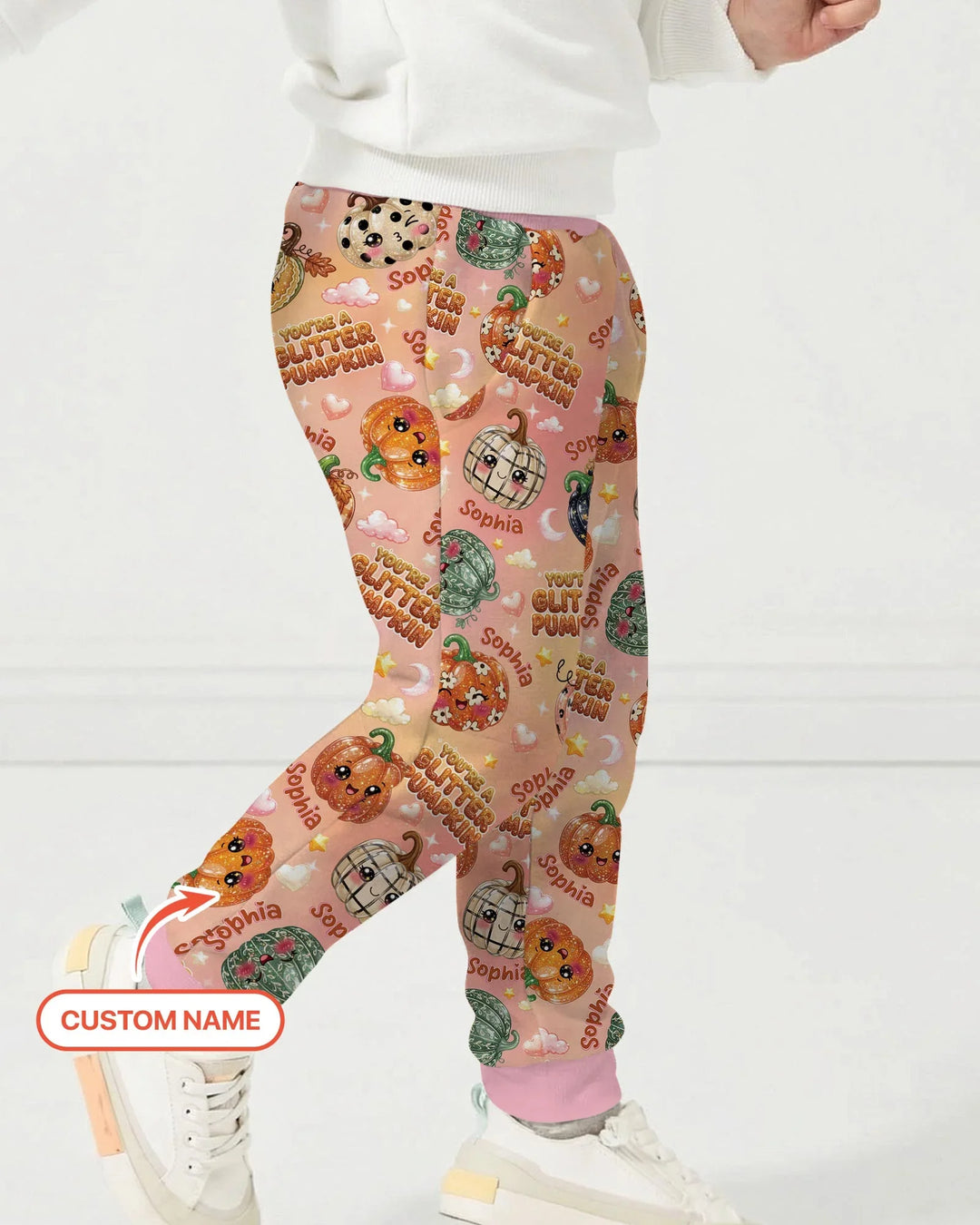 Custom Name You're A Glitter Pumpkin Bamboo Jogger