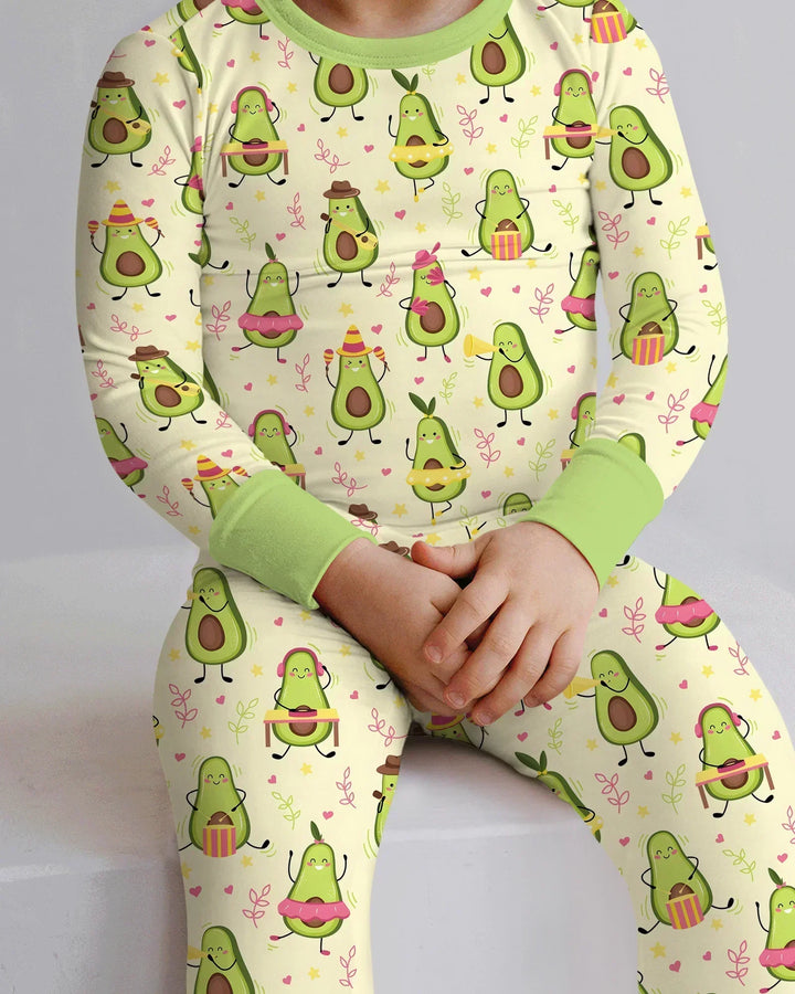 Avocado Fiesta Bamboo Two Piece Long Sleeve Pajama Set