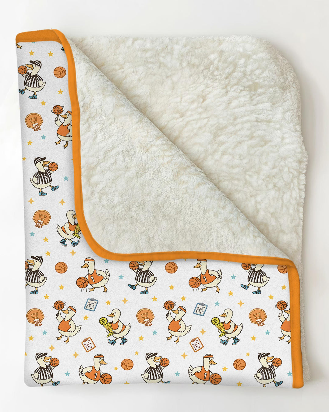 Silly Goose Playing Basketball Bamboo Blanket