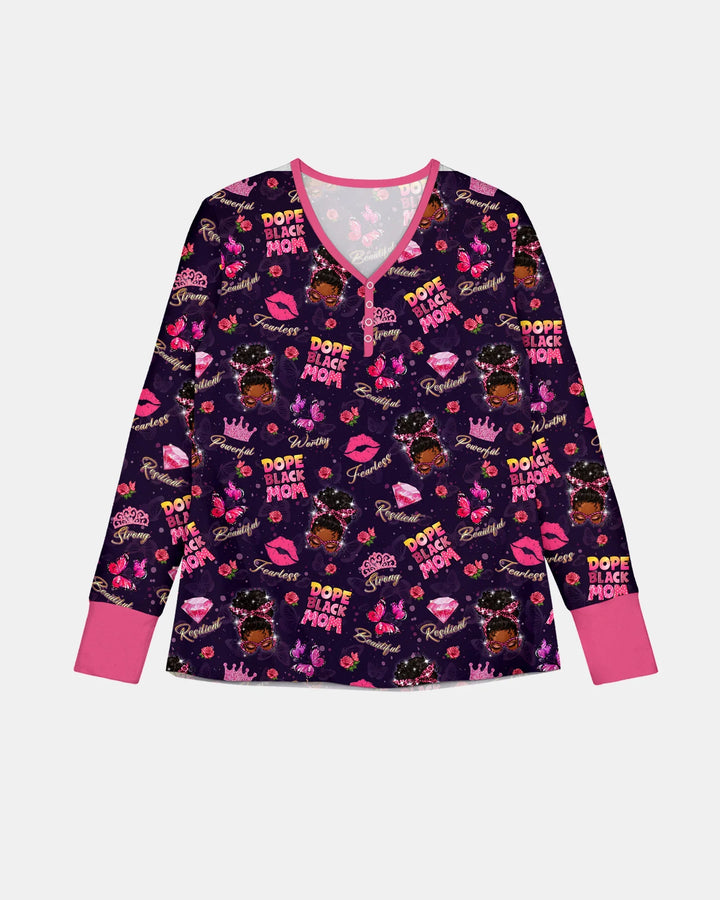 Dope Black Queen Bamboo Women Pajama Set