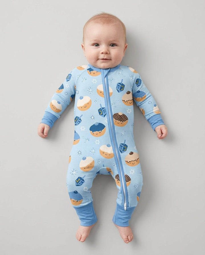 Hanukkah Donut Family Matching Bamboo Convertible Zippy