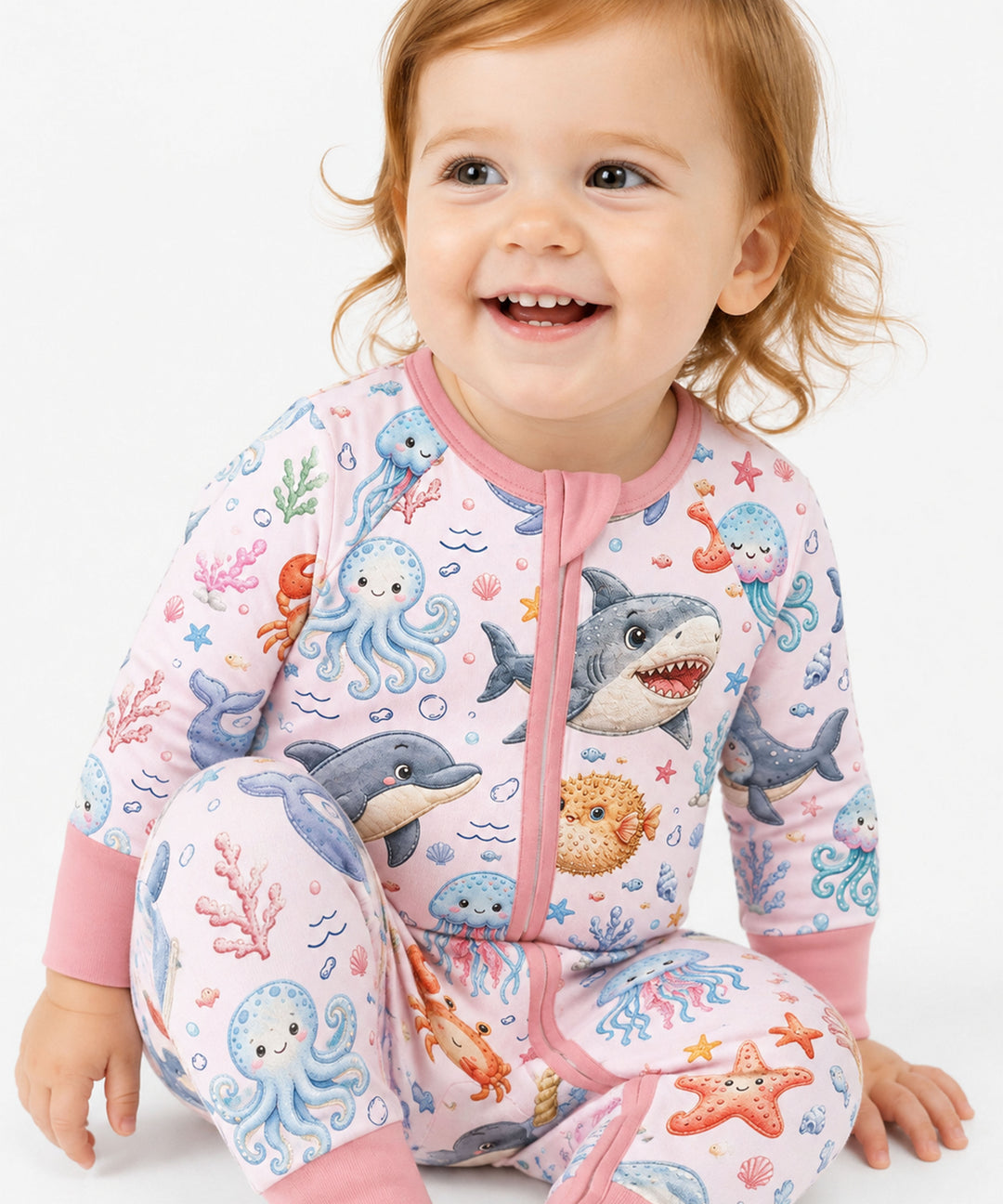 Cute Ocean Animals Bamboo Convertible Zippy
