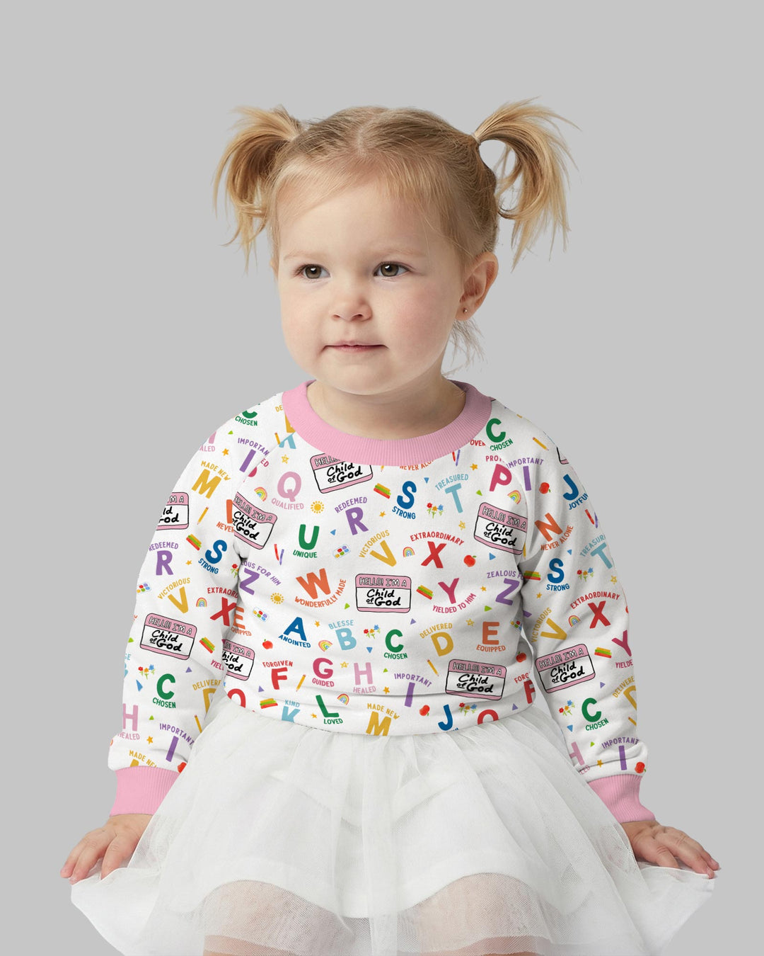 I'm A Child Of God ABCs Bamboo Crewneck Sweatshirt