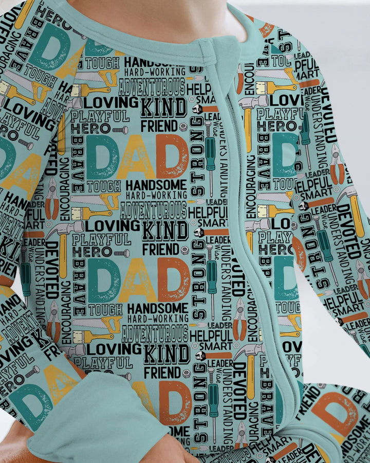 Dad Word Collage Bamboo Convertible Zippy