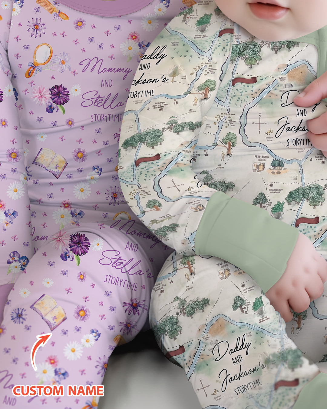 Mommy Daddy And Me Bedtime Story Family Matching Bamboo Convertible Zippy