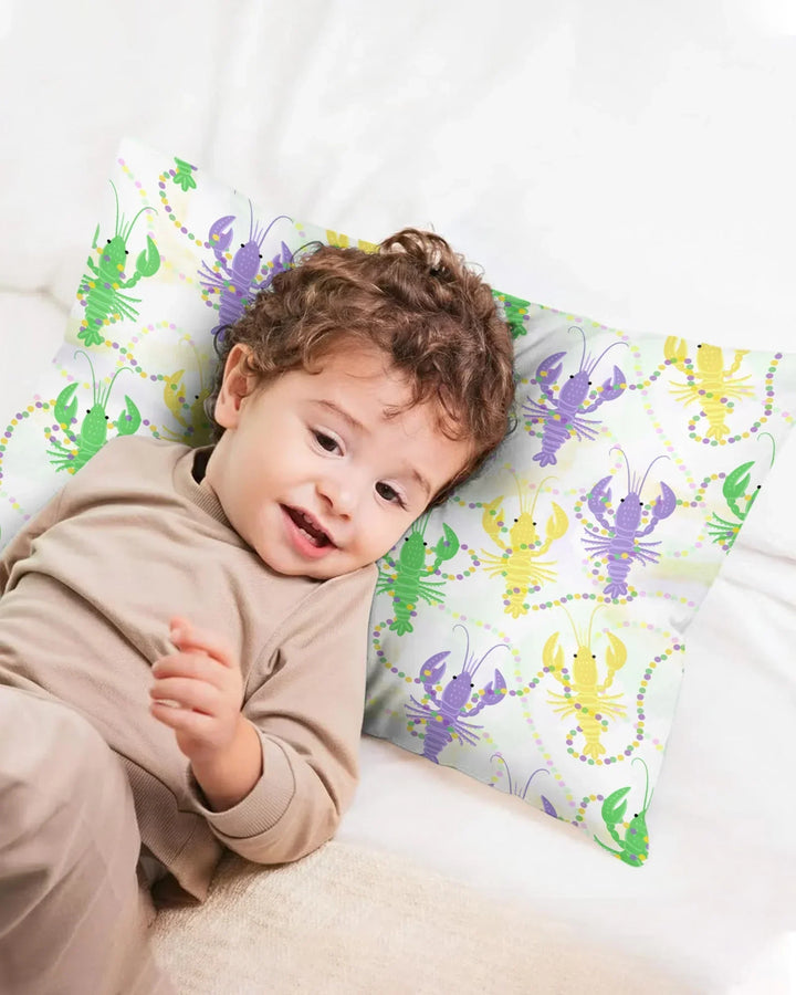 Mardi Gras Crawfish Family Matching Bamboo Pillow Case