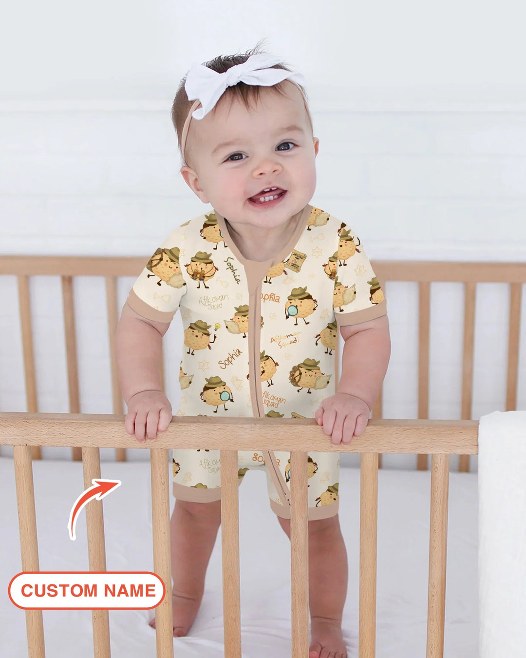 Custom Name Passover Afikoman Bamboo Shorty Zippy