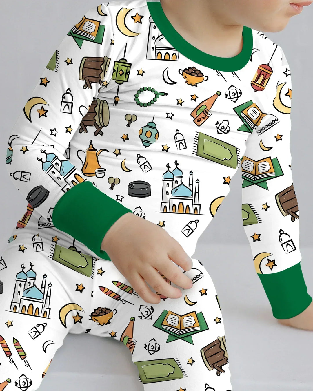 Ramadan Blessings Family Matching Bamboo Two Piece Long Sleeve Pajama Set