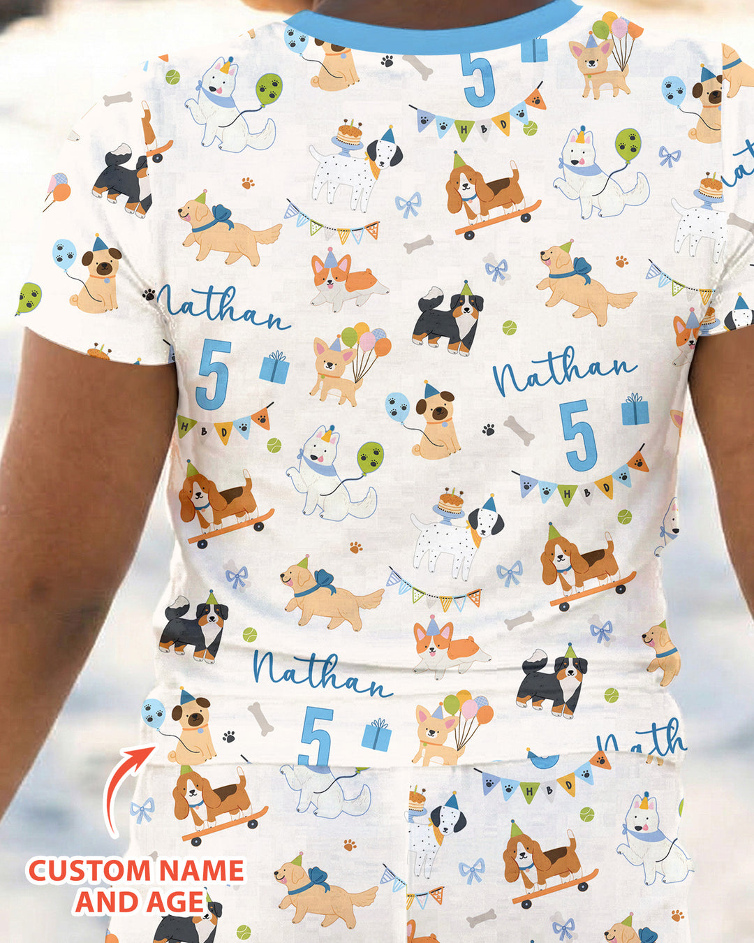 CUSTOM Template Bamboo Two Piece Short Sleeve Pyjamas Set