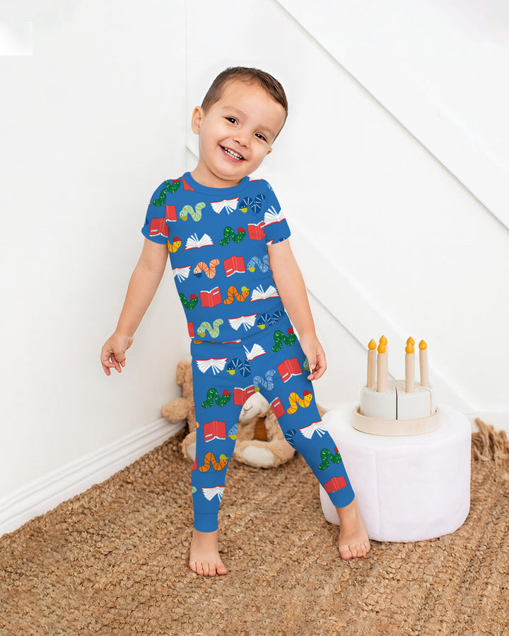 Bookworm Family Matching Bamboo Two Piece Short Sleeve Pajama Set