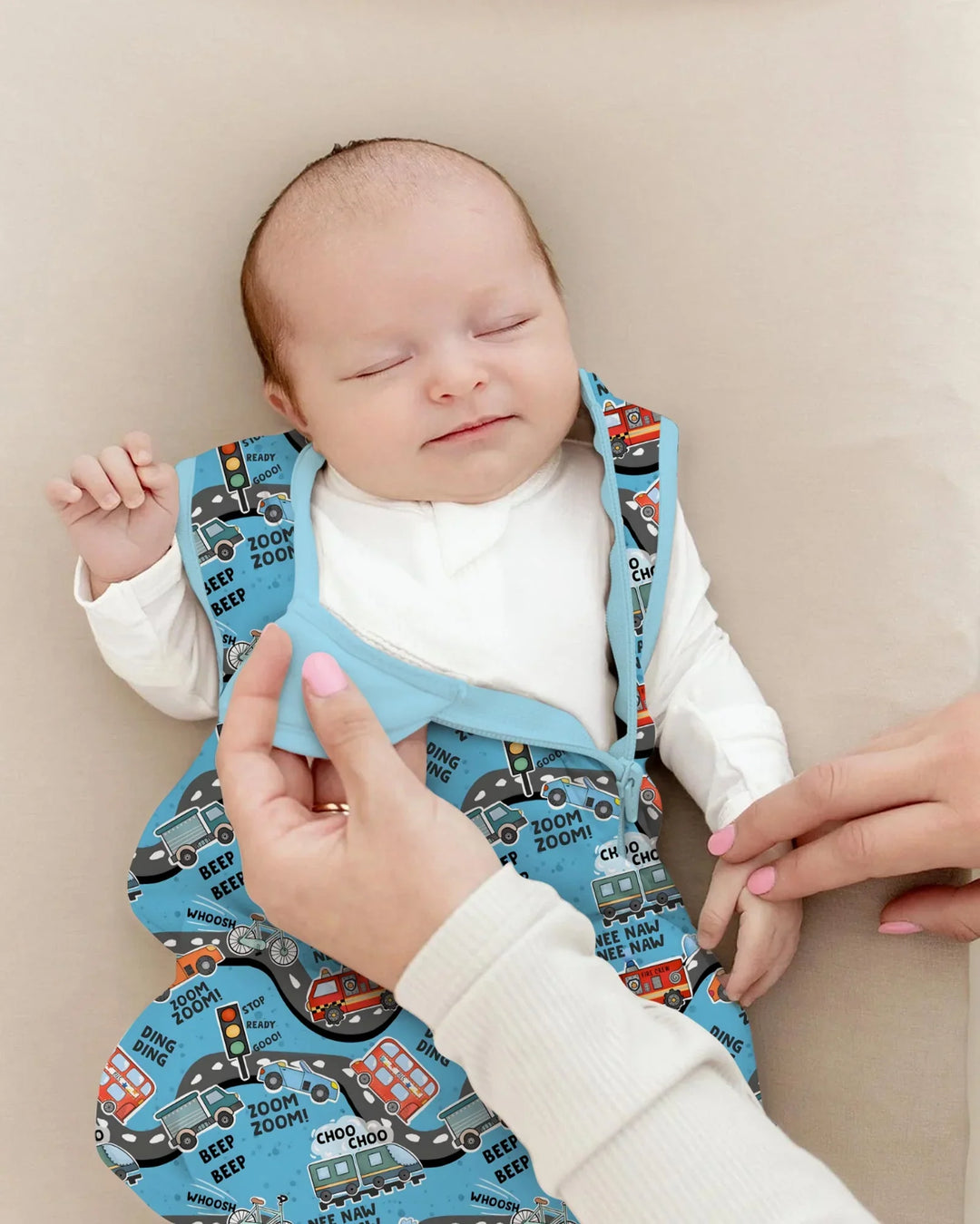 Zoom Zoom Beep Beep Bamboo Sleep Bag