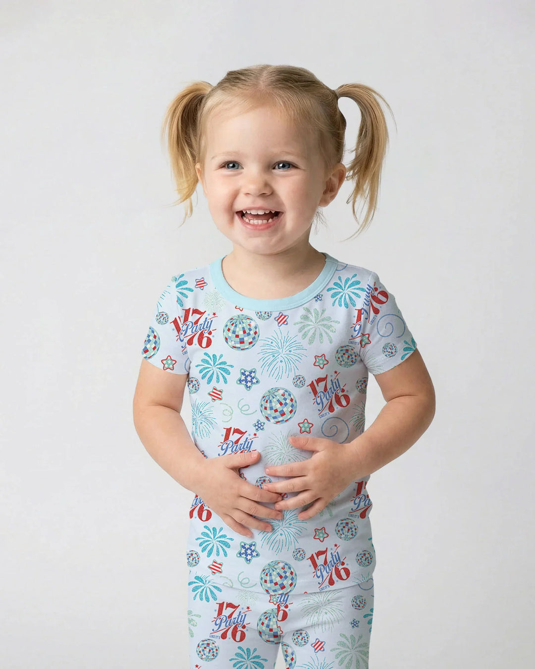Land Of Free Family Matching Bamboo Two Piece Short Sleeve Pajama Set