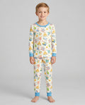 Colorful Summer Beach With Jesus Bamboo Two Piece Long Sleeve Pajama Set