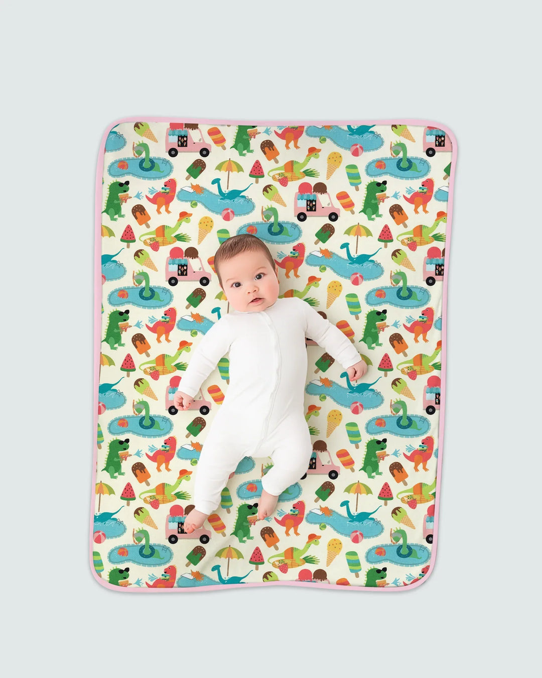 Dino Summer Splash Bamboo Blanket