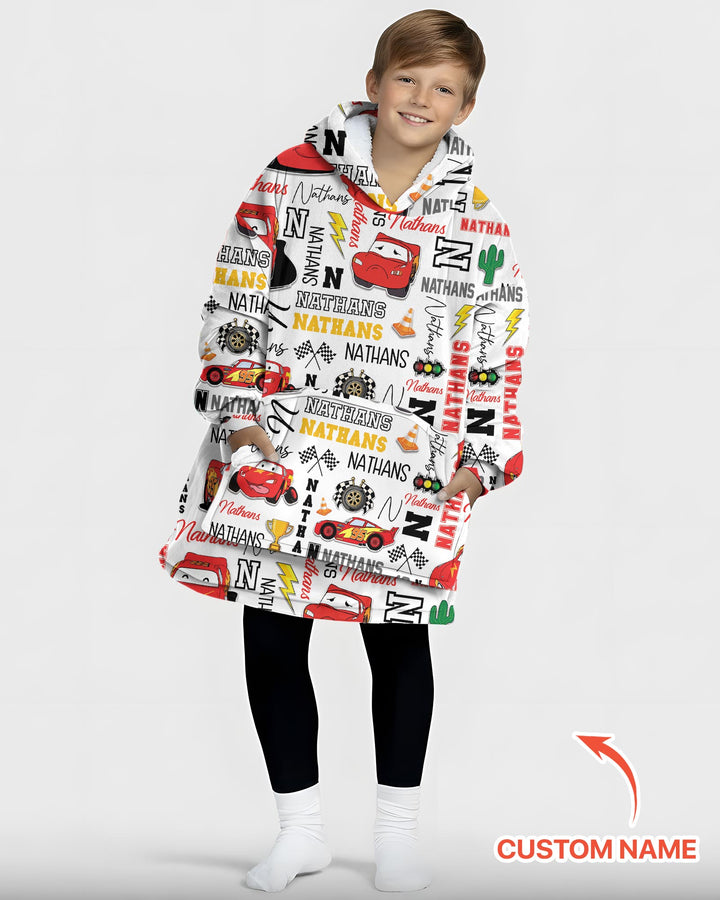 Fast Cars Bamboo Blanket Hoodie