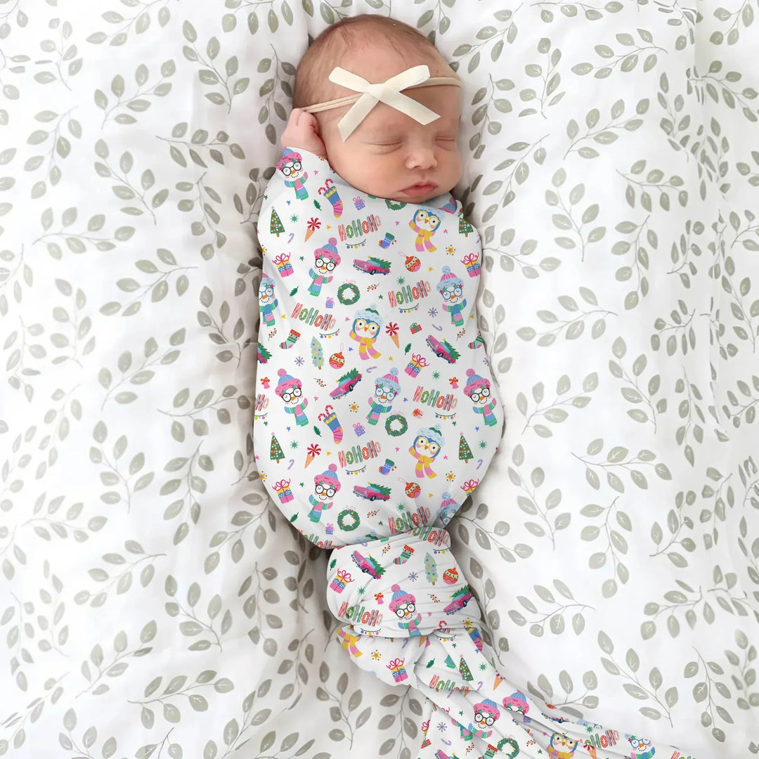 Bright Christmas Bamboo Swaddle Blanket