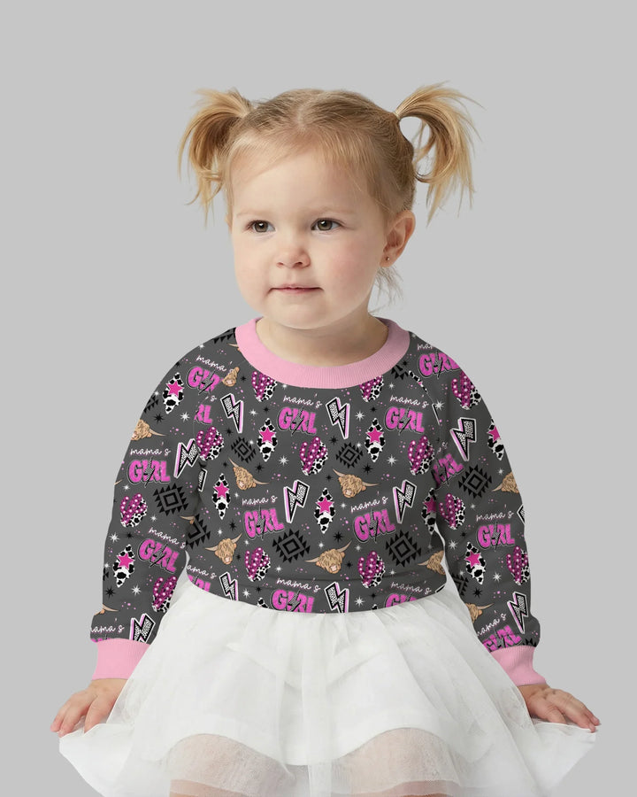 Western Mama & Me Matching Bamboo Crewneck Sweatshirt