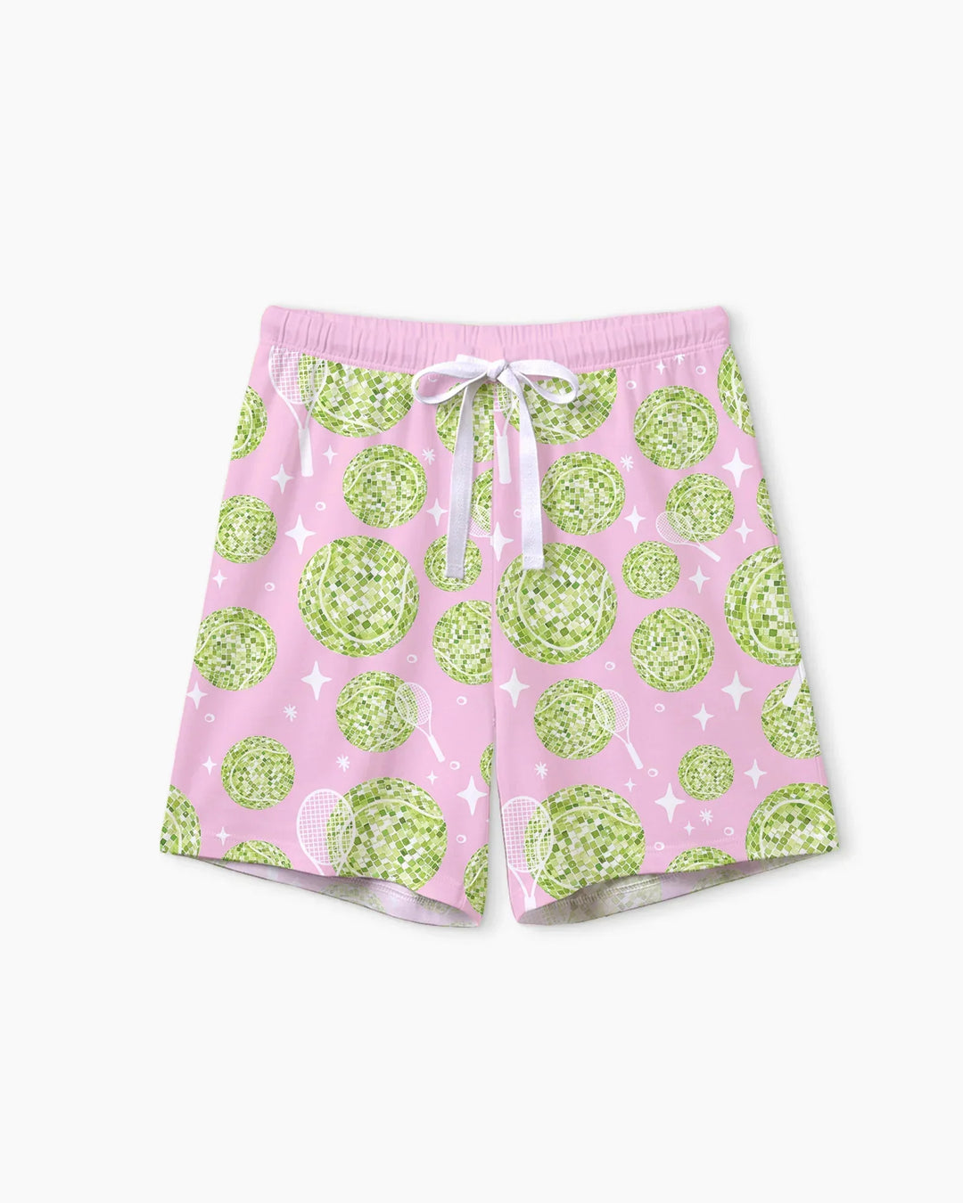 Tennis Disco Girl Party Matching Women Short Sleeve Short Pajama Set