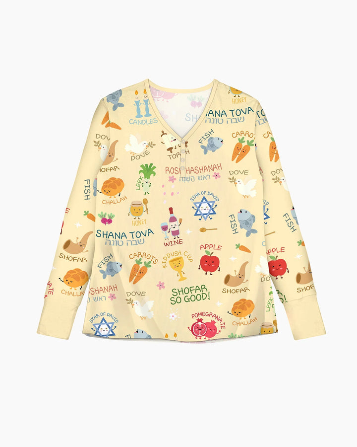 Family Rosh Hashanah Matching Bamboo Women Pajama Set