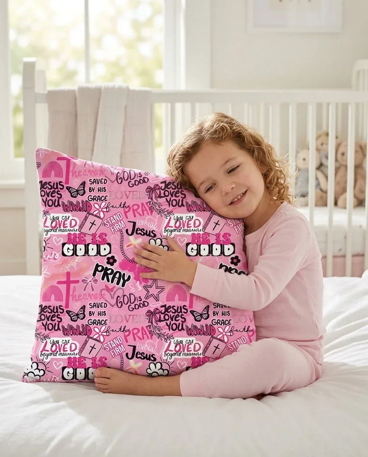 Pink Faith & Grace Bamboo Pillow Case