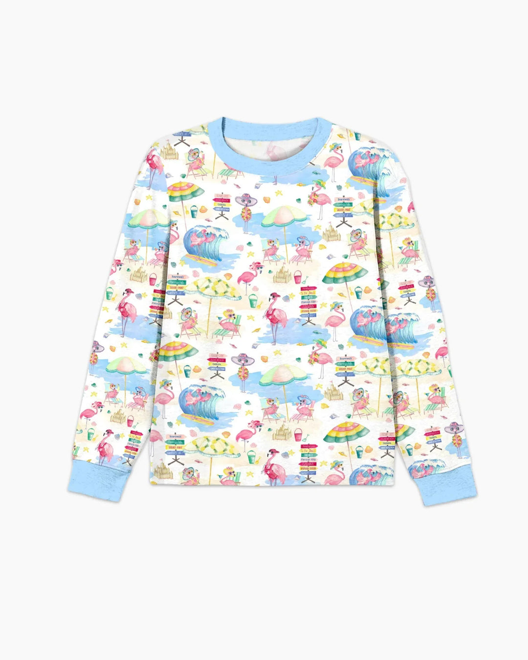 Flamingo Beach Family Matching Men's Pajama Set