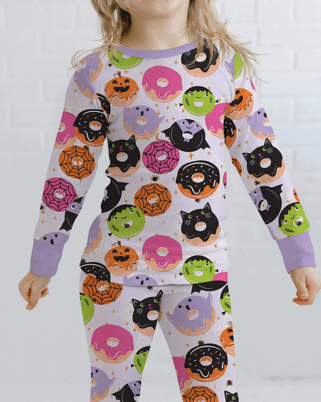 Halloween Donut Bamboo Two Piece Long Sleeve Pajama Set