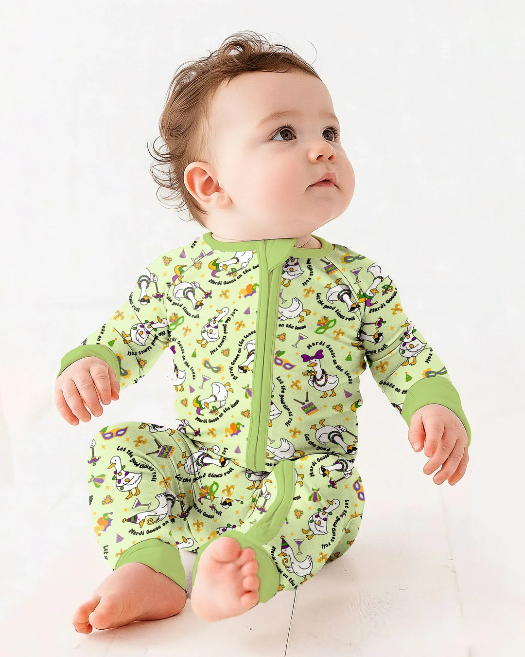 Mardi Gras Silly Goose Bamboo Convertible Zippy