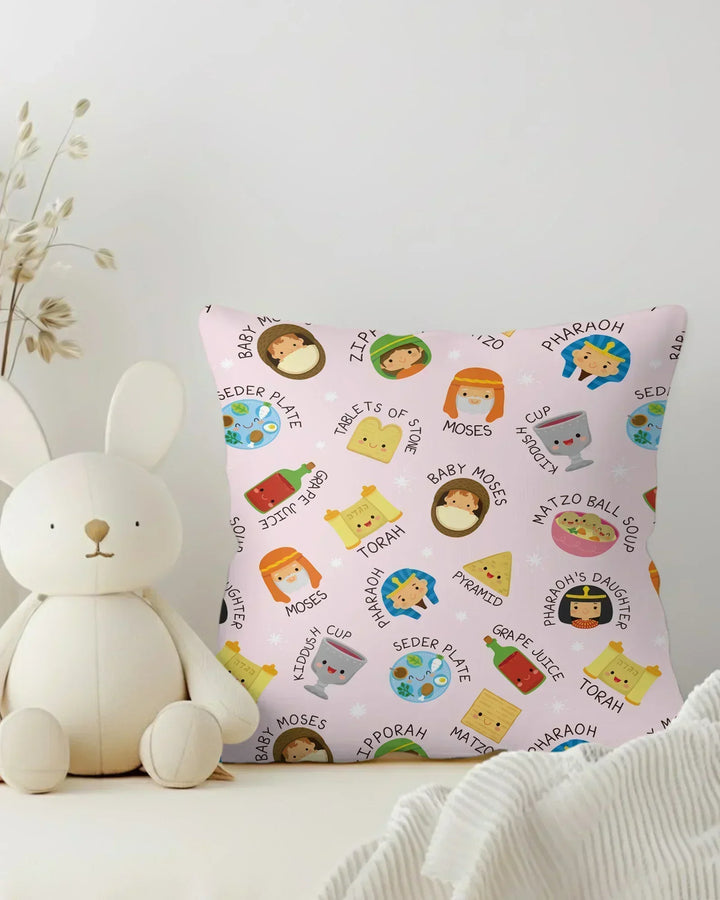 Cute Passover Characters Bamboo Pillow Case