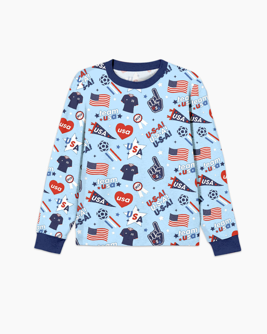 Soccer Party Team USA Bamboo Men's Pajama Set
