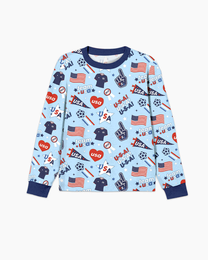 Soccer Party Team USA Bamboo Men's Pajama Set
