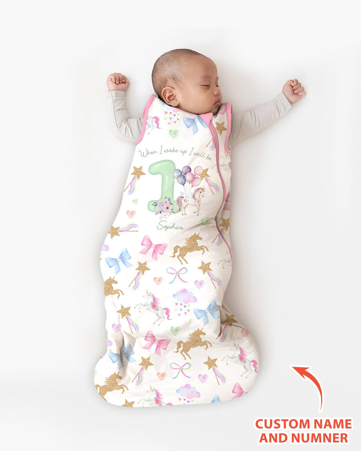 Custom Name When I Wake Up I Will Be Birthday Bamboo Sleep Bag