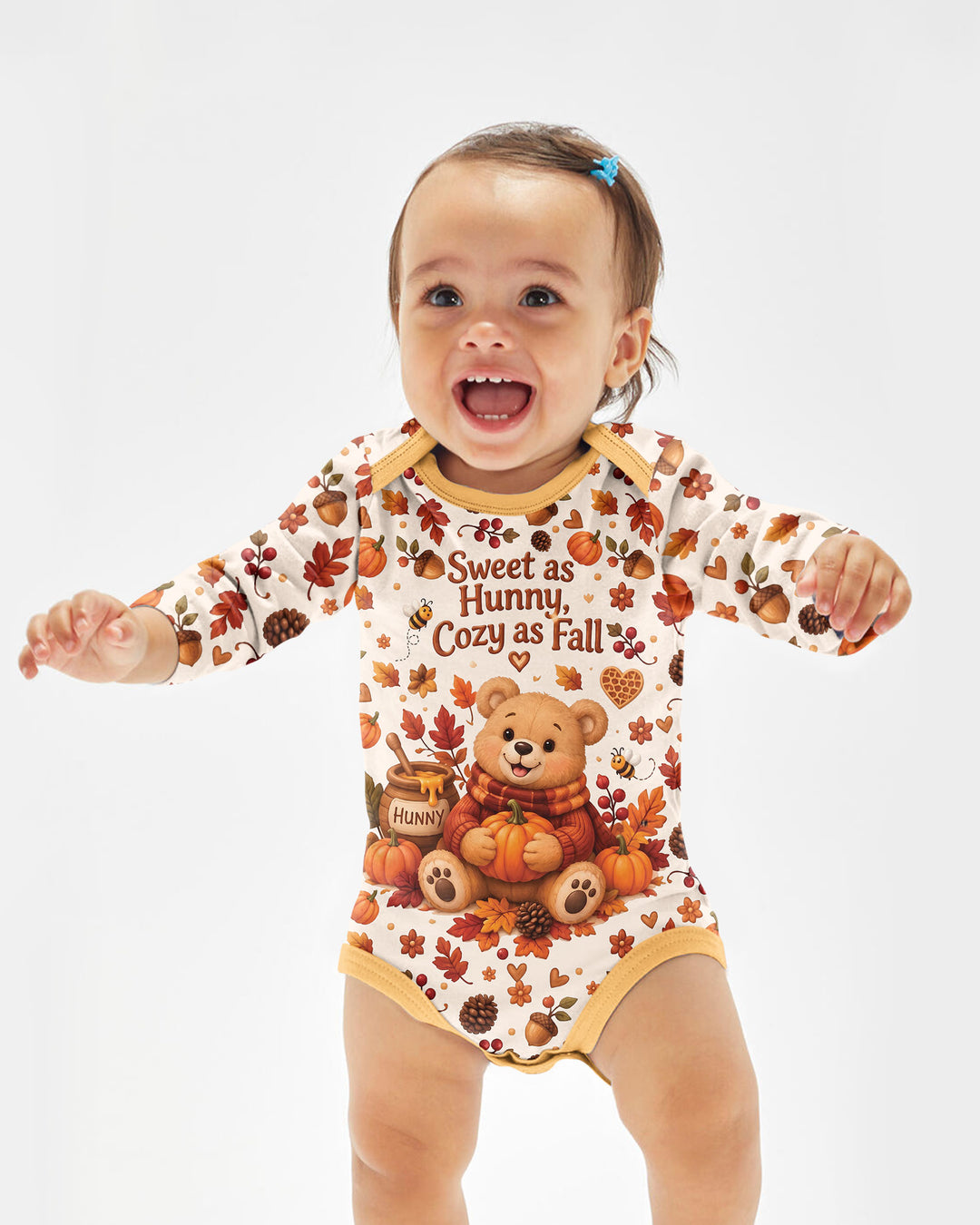 Cozy Hunny Bear Fall Bamboo Bodysuit