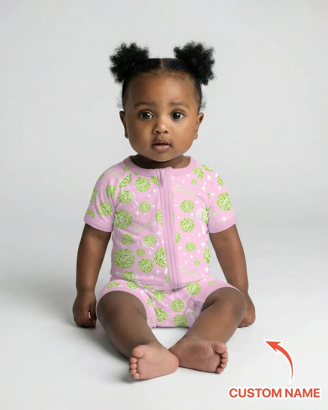 Tennis Disco Girl Party Matching Bamboo Shorty Zippy