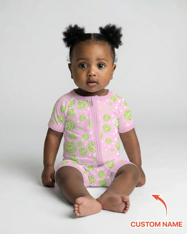 Tennis Disco Girl Party Matching Bamboo Shorty Zippy