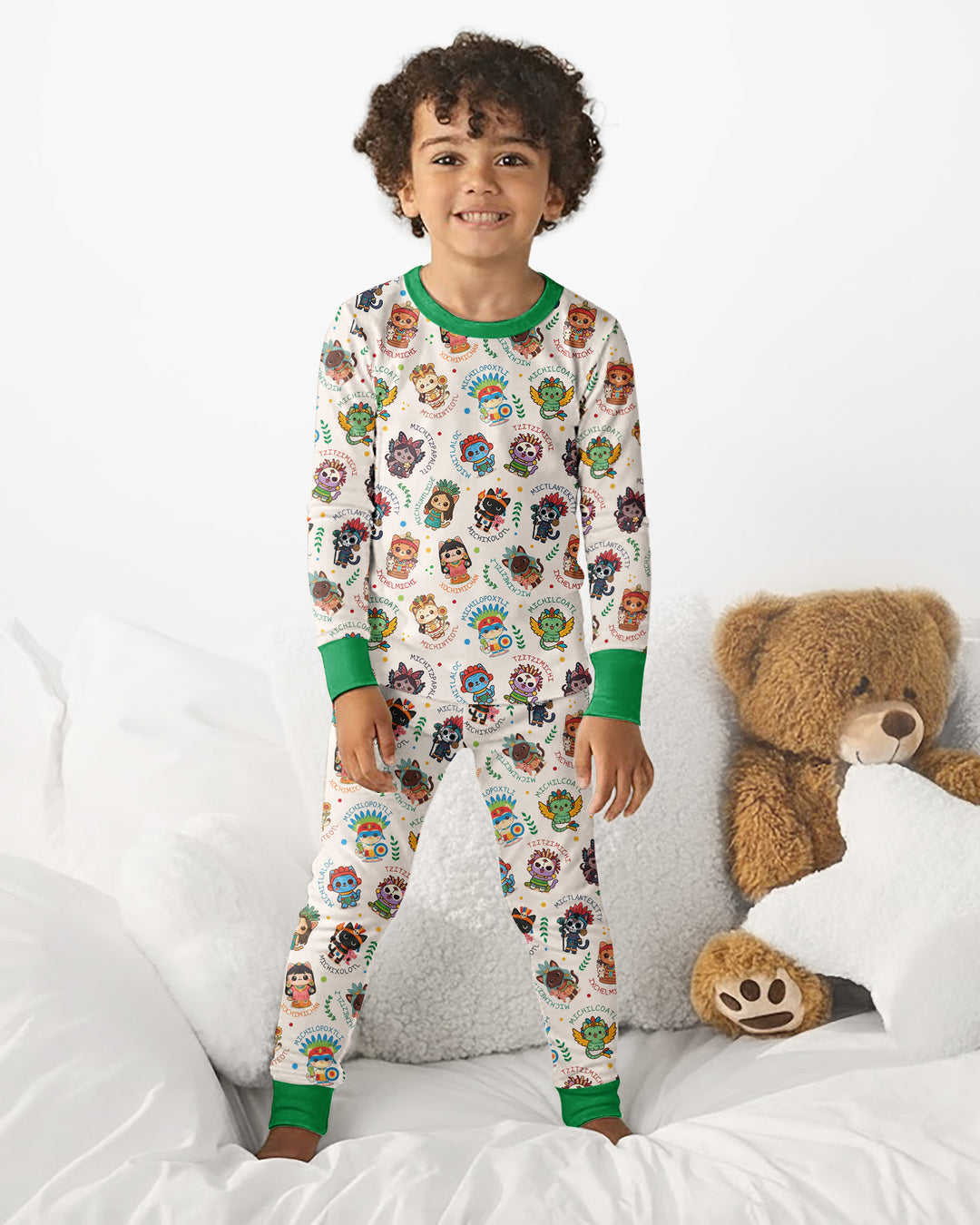 Michi Fiesta Azteca Bamboo Two Piece Long Sleeve Pajama Set