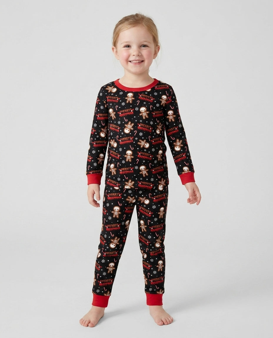 Merry Creepmas Cookies Bamboo Two Piece Long Sleeve Pajama Set