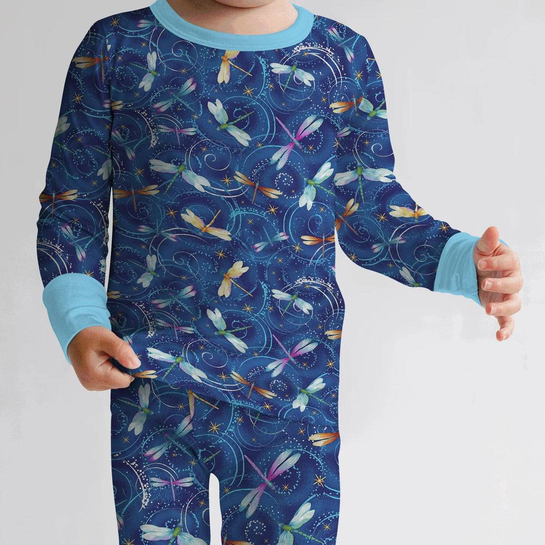 Moonlit Wings Bamboo Two Piece Long Sleeve Pajama Set