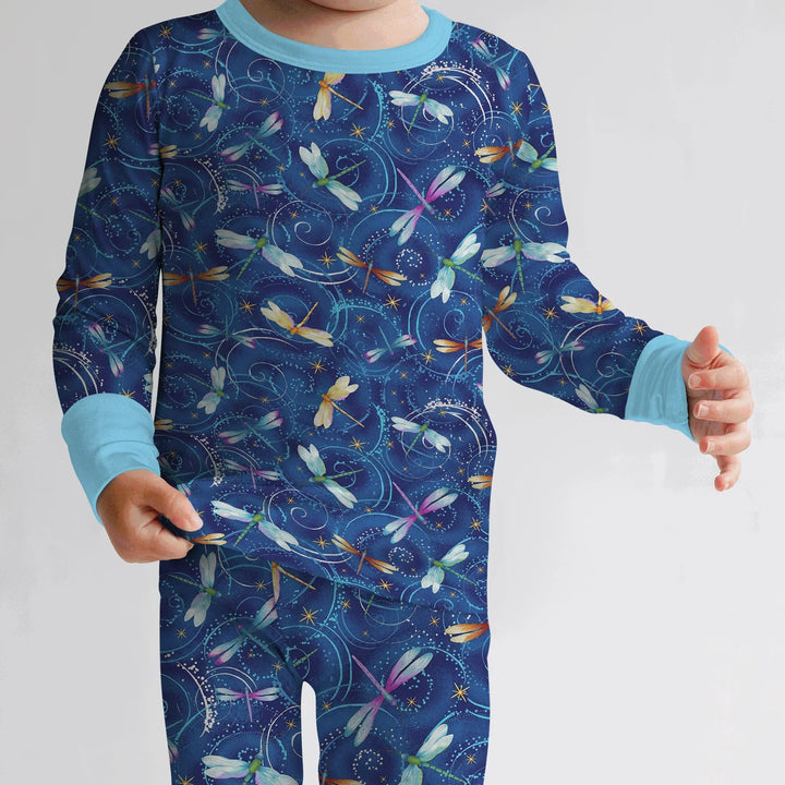 Moonlit Wings Bamboo Two Piece Long Sleeve Pajama Set