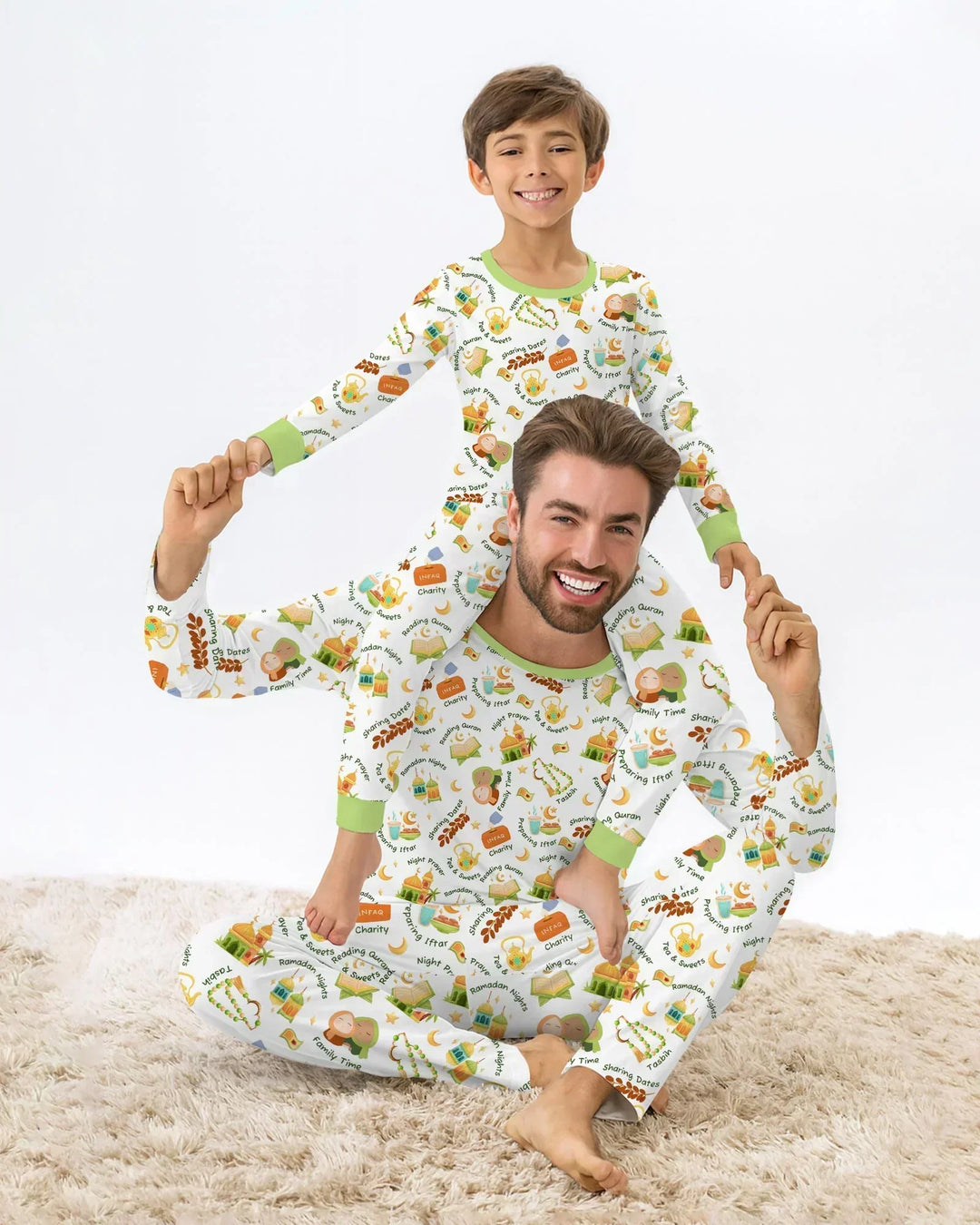 Ramadan Mubarak Matching Family Bamboo Men's Pajama Set