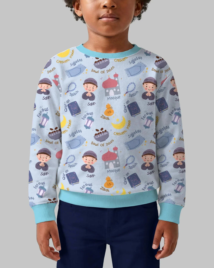Happy Ramadhan Bamboo Crewneck Sweatshirt