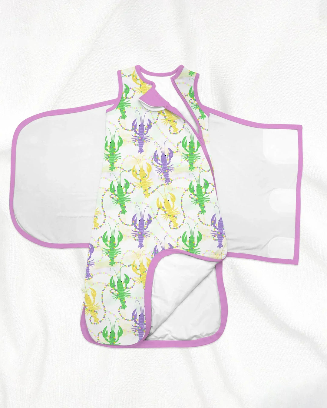 Mardi Gras Crawfish Family Matching Bamboo Sleep Bag Swaddler