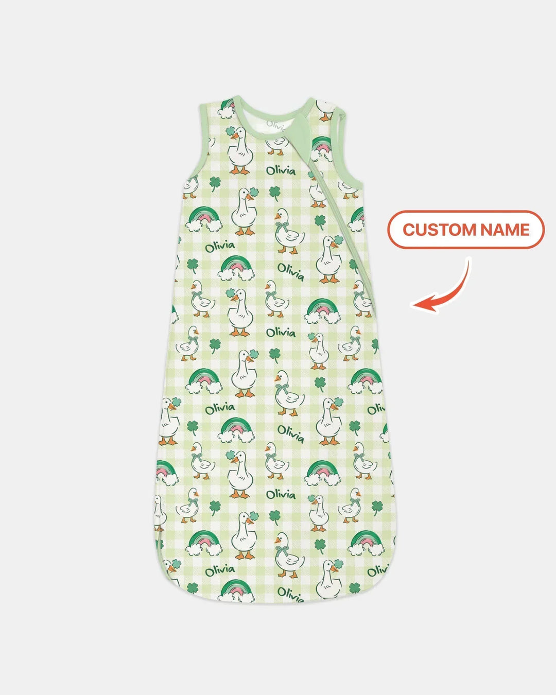 Custom Name Lucky Ducks Bamboo Sleep Bag