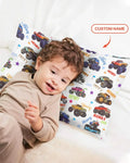 Monster Truck Custom Name Bamboo Pillow Case