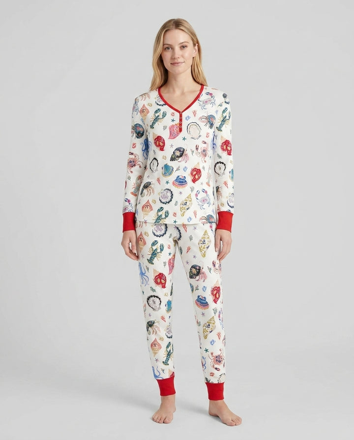 Preppy Coastal Bamboo Women Pajama Set