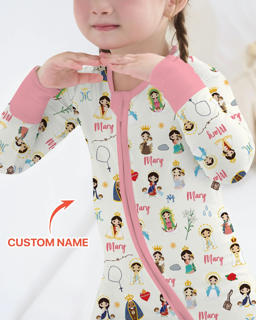 Custom Name Mother Mary Bamboo Convertible Zippy