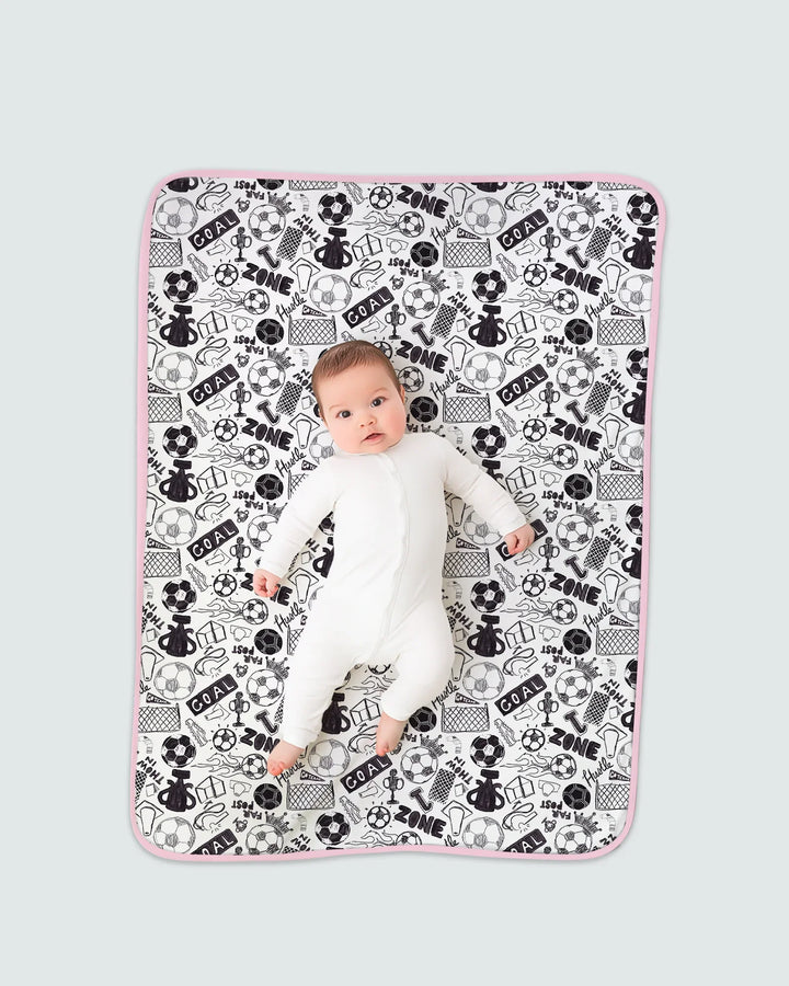 Soccer Doodle Bamboo Blanket