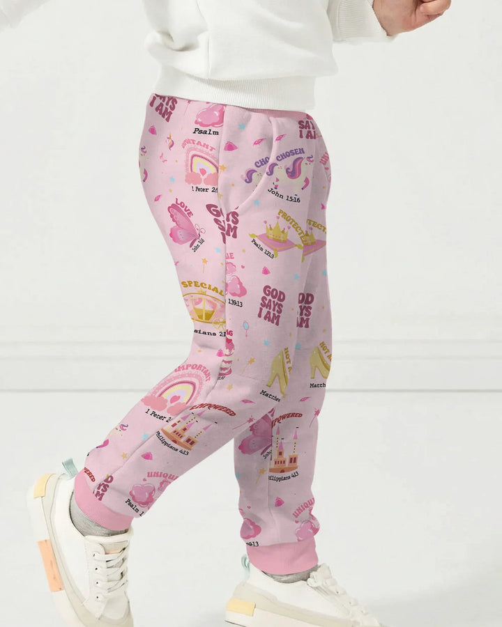 God Says I Am Girl Bamboo Jogger