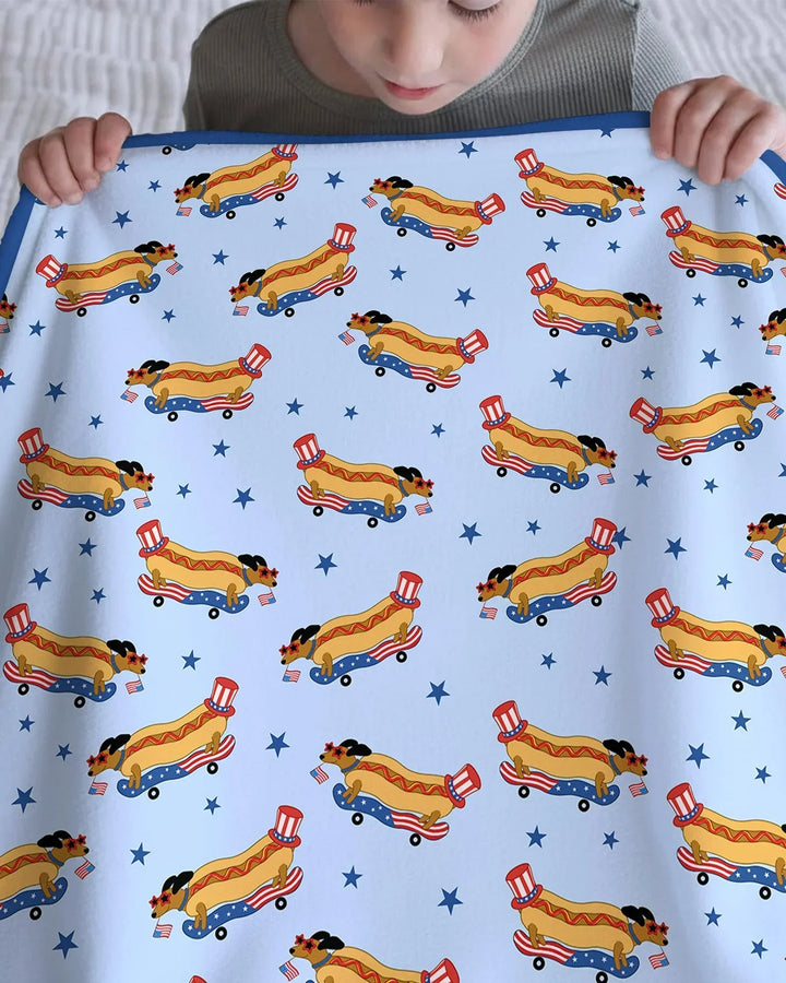 American Hot Dog Bamboo Blanket