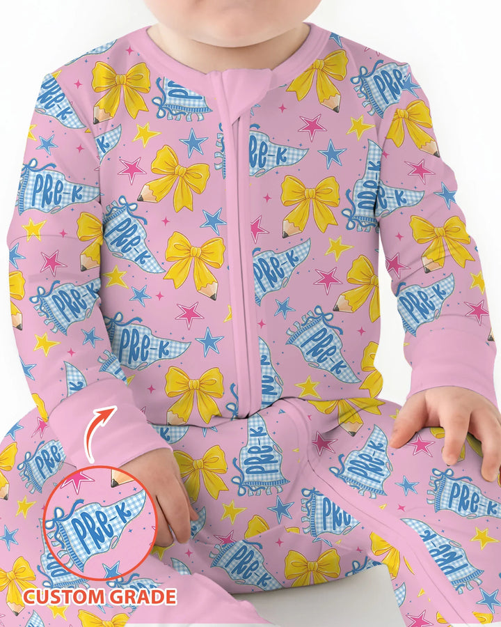 Pencil Bow Back To School Bamboo Convertible Zippy